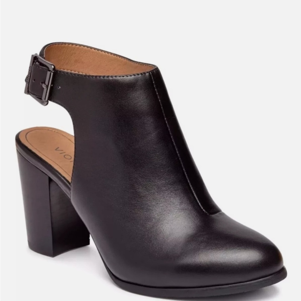 Vionic Sleek Black Heeled Boot